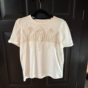 Maje / Lace insert t-shirt